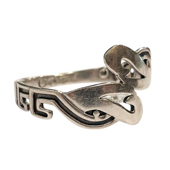 Vintage Miguel Melendez Taxco Double Serpent Bangle Bracelet - Picture 2 of 7